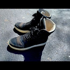 Alexander McQueen for Puma men’s leather high top sneaker boots